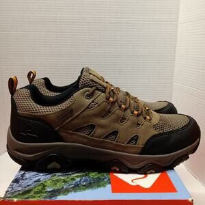 Ozark Trail Men's Waterproof Hiking Shoes Size 13 Low Hiker Taupe Leather NEW